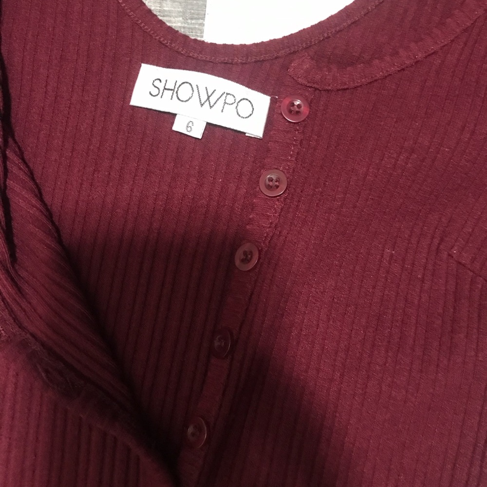 Showpo Cool Waters Dress in Wine XS - Picture 4 of 6